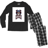 Viking Odin Norse God  Blue 70s Men's Long Sleeve Pajama Set | Artistshot