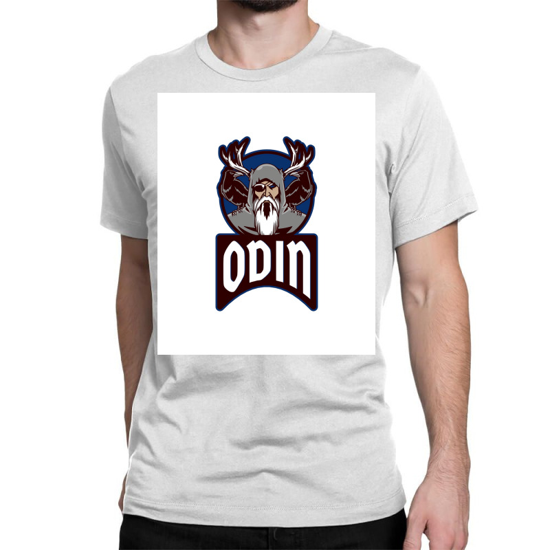 Viking Odin Norse God  Blue 70s Classic T-shirt | Artistshot