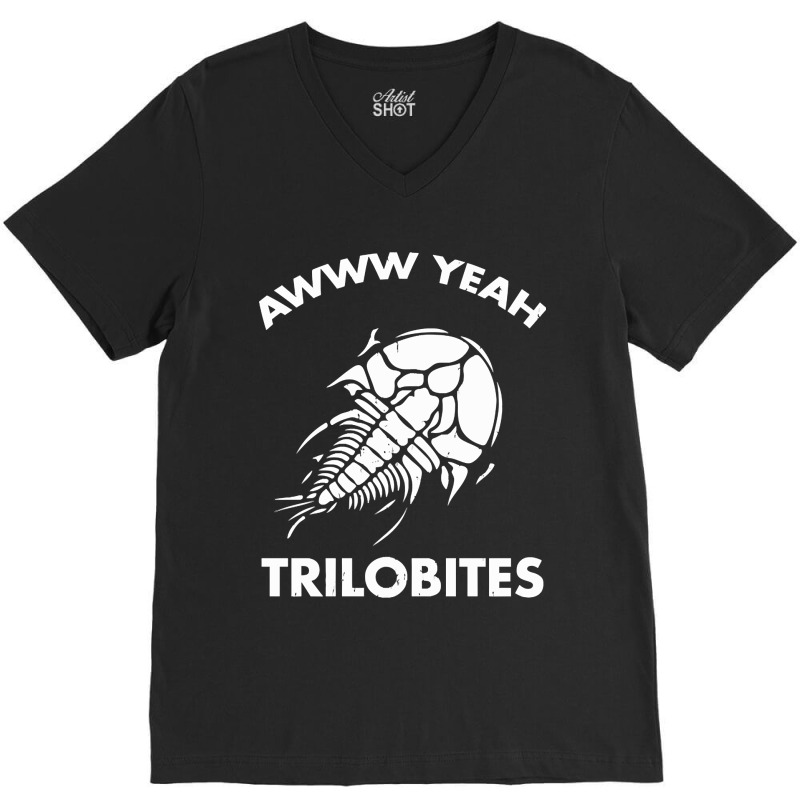 Aww Yeah Trilobites Science V-neck Tee | Artistshot