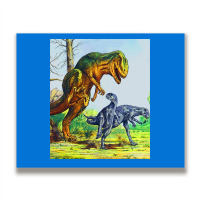 Allosaurus Vs Dryosaurus Poster Music Metal Print Horizontal | Artistshot