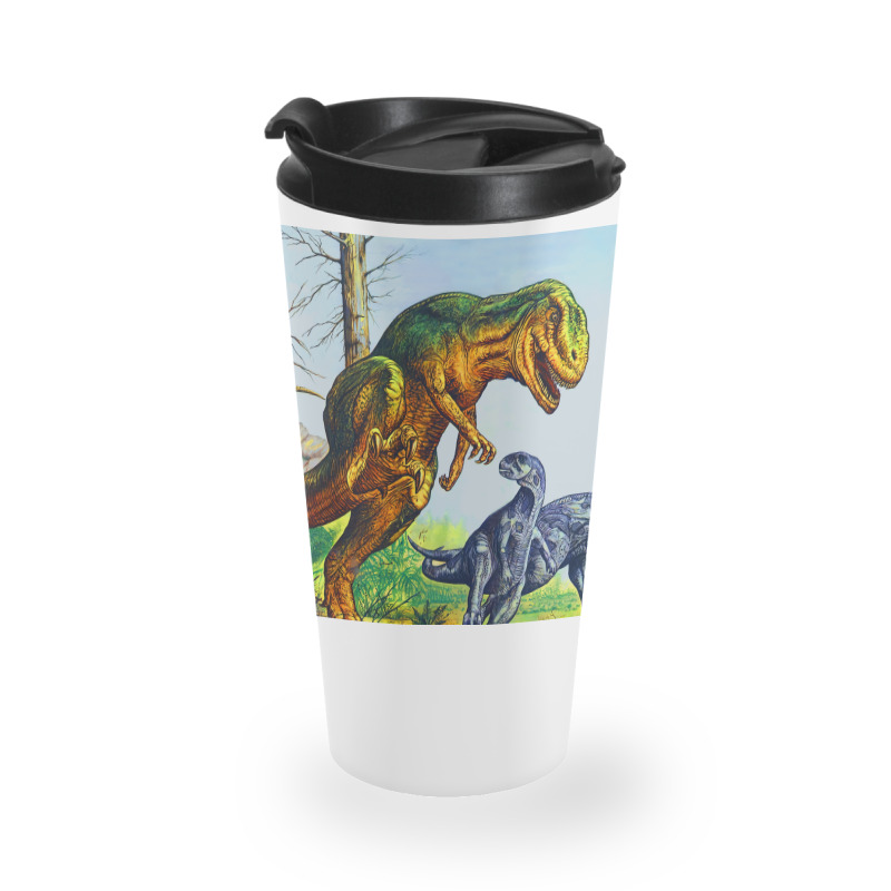 Allosaurus Vs Dryosaurus Poster Music Travel Mug | Artistshot