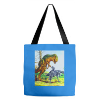 Allosaurus Vs Dryosaurus Poster Music Tote Bags | Artistshot