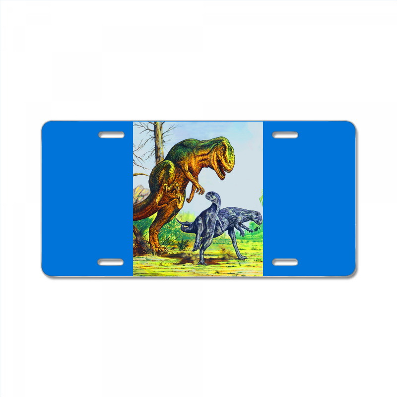 Allosaurus Vs Dryosaurus Poster Music License Plate | Artistshot