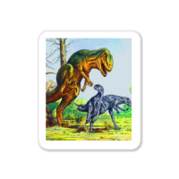 Allosaurus Vs Dryosaurus Poster Music Sticker | Artistshot