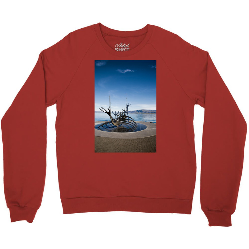 Viking Ship Sculpture Reykjavik Iceland  Aesthetic Hipster Crewneck Sweatshirt | Artistshot