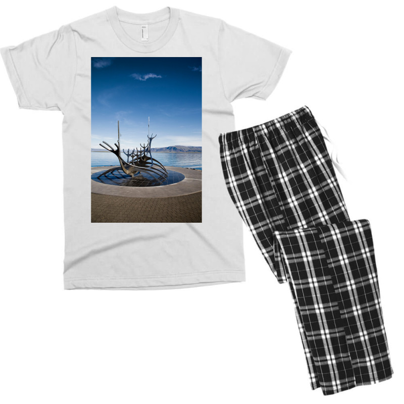 Viking Ship Sculpture Reykjavik Iceland  Aesthetic Hipster Men's T-shirt Pajama Set | Artistshot