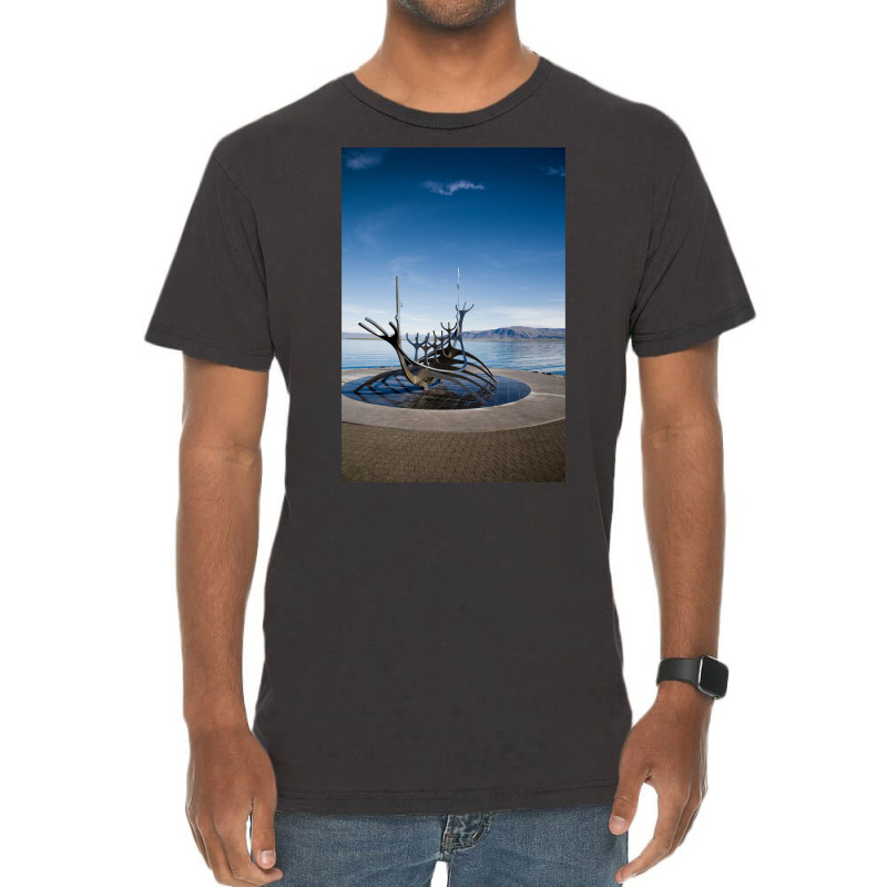 Viking Ship Sculpture Reykjavik Iceland  Aesthetic Hipster Vintage T-shirt | Artistshot