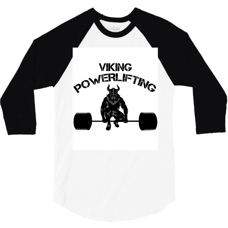 Viking Training Powerlifting Bodybuilding Fitness  80s Nostalgia 3/4 Sleeve Shirt | Artistshot