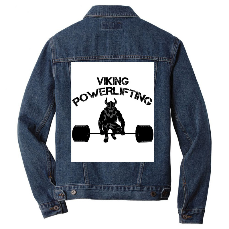 Viking Training Powerlifting Bodybuilding Fitness  80s Nostalgia Men Denim Jacket | Artistshot