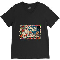 Lovely Phil Retro Pattern 80s 90s Birthday Flowers Style V-neck Tee | Artistshot