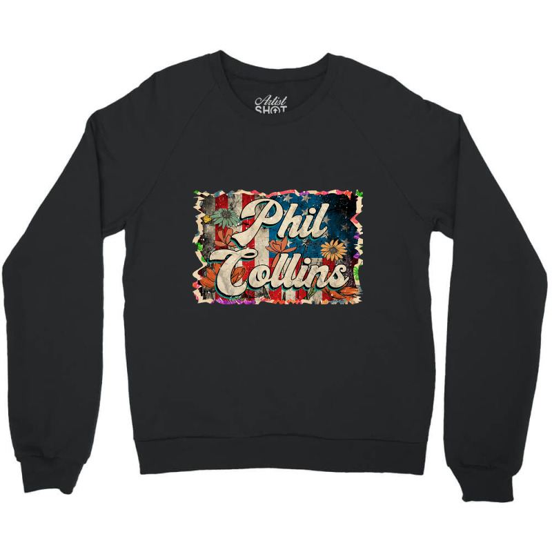 Lovely Phil Retro Pattern 80s 90s Birthday Flowers Style Crewneck Sweatshirt | Artistshot