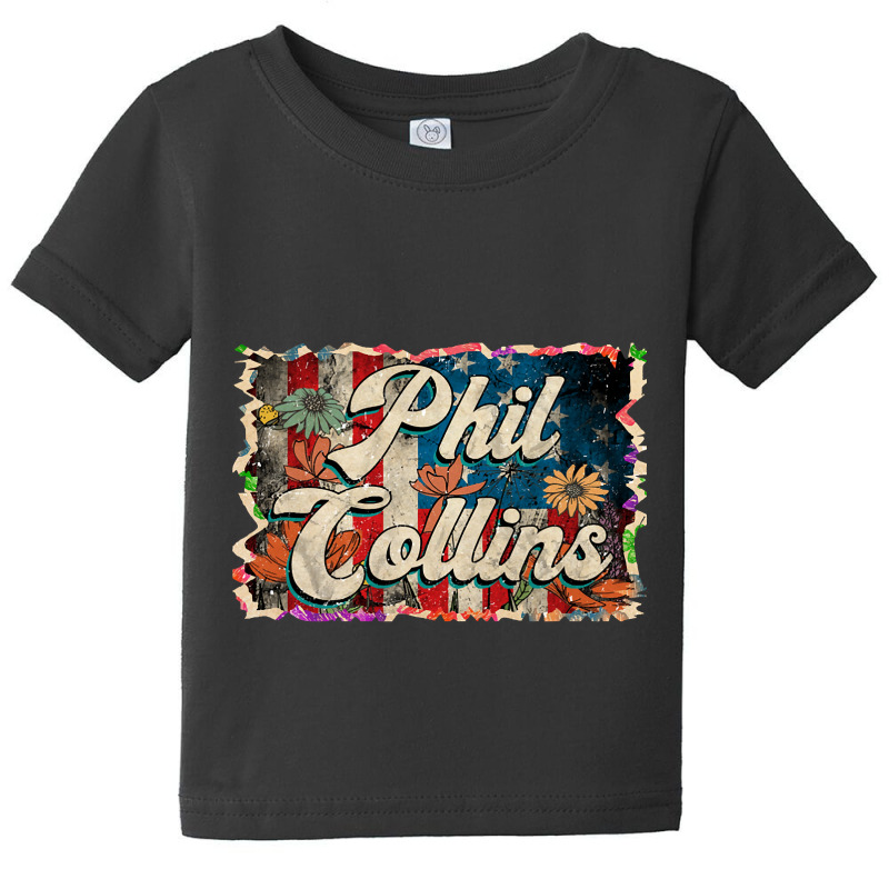 Lovely Phil Retro Pattern 80s 90s Birthday Flowers Style Baby Tee | Artistshot