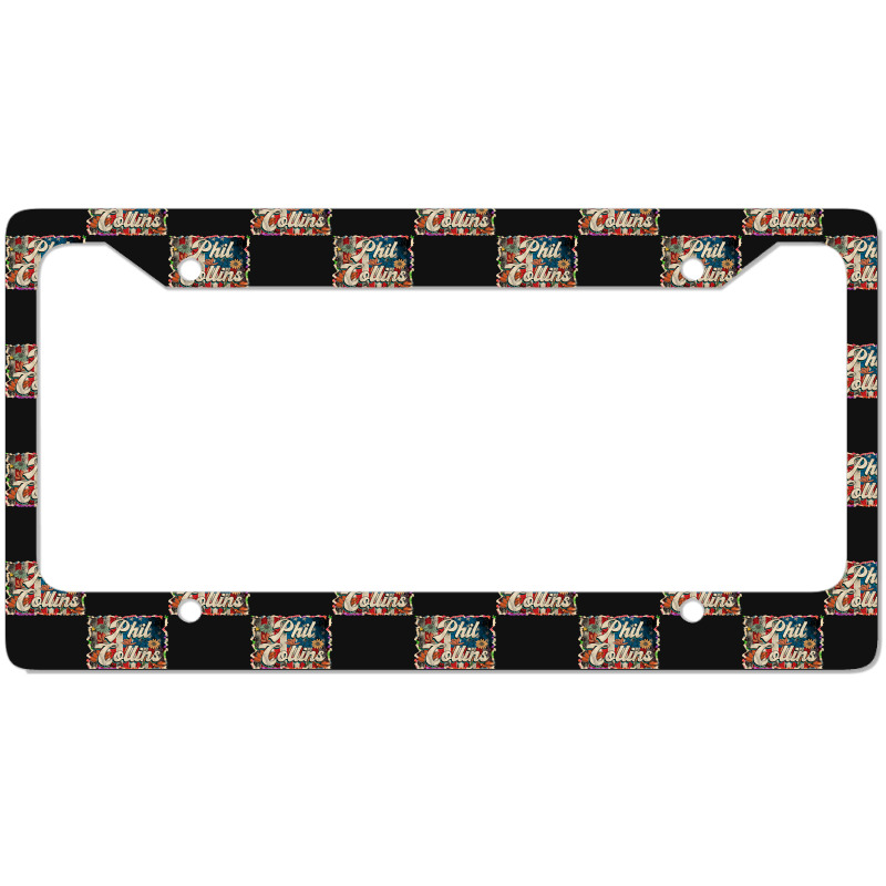 Lovely Phil Retro Pattern 80s 90s Birthday Flowers Style License Plate Frame | Artistshot