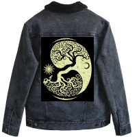 Viking Tree  Blue Travel Unisex Sherpa-lined Denim Jacket | Artistshot