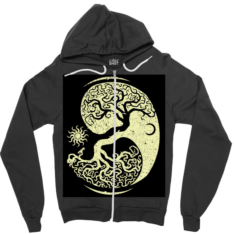 Viking Tree  Blue Travel Zipper Hoodie | Artistshot