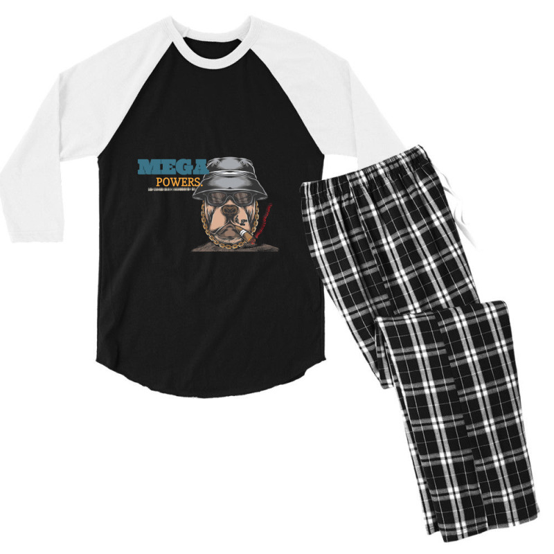 Overly Macho Memes Mega Power Men's 3/4 Sleeve Pajama Set by hapkeluciik | Artistshot