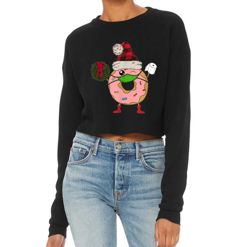 Christmas Donut Party Cropped Sweater | Artistshot