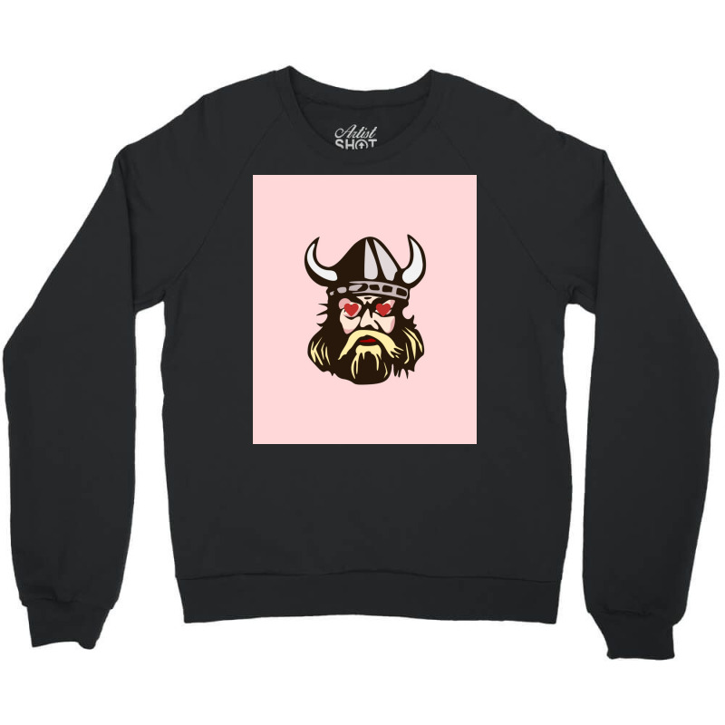 Viking Valentines Love Eyes  Humor Crewneck Sweatshirt | Artistshot