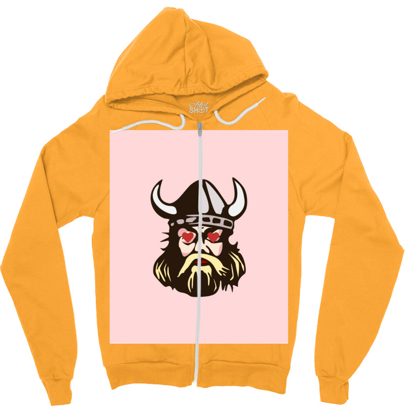 Viking Valentines Love Eyes  Humor Zipper Hoodie | Artistshot