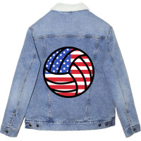 American Volleyball Unisex Sherpa-lined Denim Jacket | Artistshot