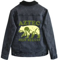 Aztec New Mexico Mountain View Unisex Sherpa-lined Denim Jacket | Artistshot