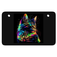 Cat Colorful Popart Atv License Plate | Artistshot