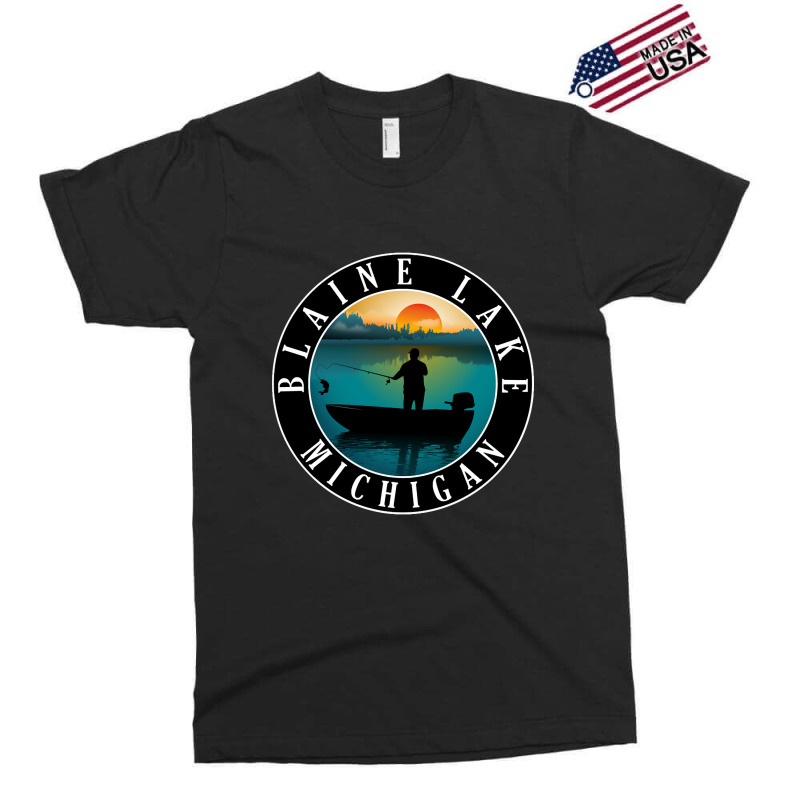 Blaine Lake Fishing Michigan Sunset Exclusive T-shirt | Artistshot