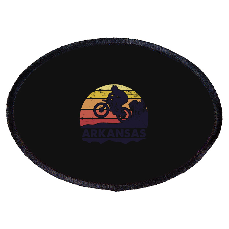 Arkansas Mountain Biking Oval Patch | Artistshot