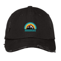 Arkansas Retro Sunset Gifts American States Vintage Cap | Artistshot