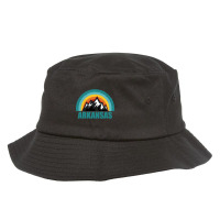 Arkansas Retro Sunset Gifts American States Bucket Hat | Artistshot