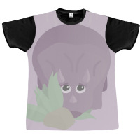 Fat Triceratops Trying To Hide Poster Gift Graphic T-shirt | Artistshot