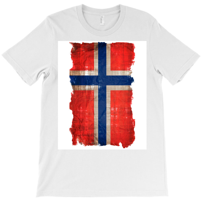 Vintage Norwegian Flag  Red Hippie T-shirt | Artistshot