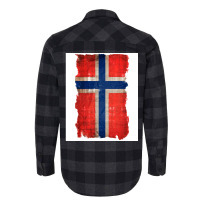 Vintage Norwegian Flag  Red Hippie Flannel Shirt | Artistshot