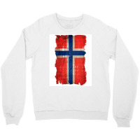 Vintage Norwegian Flag  Red Hippie Crewneck Sweatshirt | Artistshot