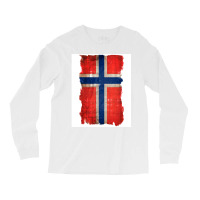 Vintage Norwegian Flag  Red Hippie Long Sleeve Shirts | Artistshot