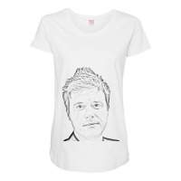 Michael Reeves Headshot Merch Maternity Scoop Neck T-shirt | Artistshot