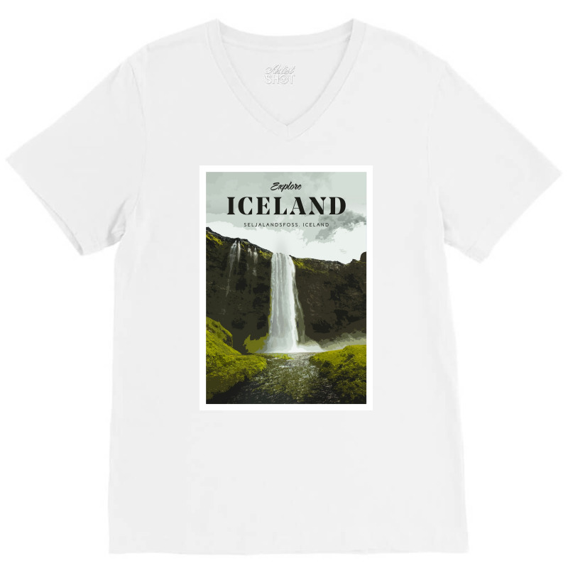 Visit Iceland  Boy Cool V-neck Tee | Artistshot