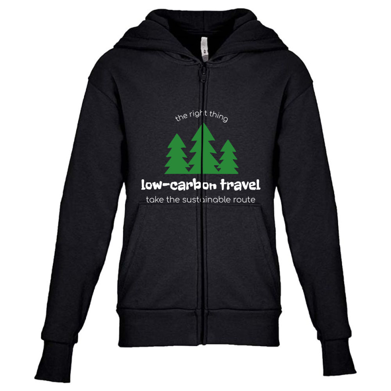 Low Carbon Travel Sustainable Tourism Youth Zipper Hoodie | Artistshot