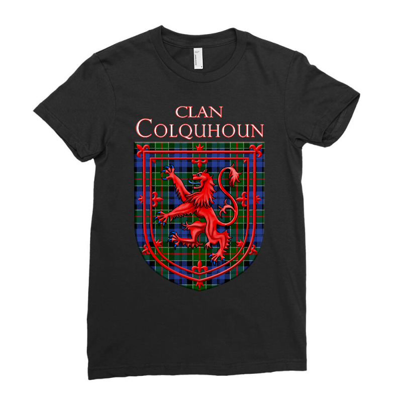 Trending Colquhoun Tartan Scottish Plaid Lion Rampant Ladies Fitted T-Shirt by Inmamlil638 | Artistshot