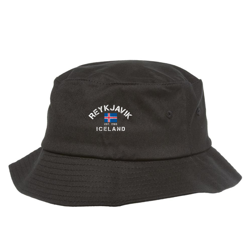 Limited Edition Reykjavik Iceland Est. 1785 Flag Souvenir Gift Bucket Hat | Artistshot