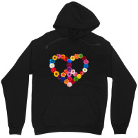 Limited Edition Peace Sign Heart Flowers Valentine's Day Love Floral Unisex Hoodie | Artistshot