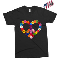 Limited Edition Peace Sign Heart Flowers Valentine's Day Love Floral Exclusive T-shirt | Artistshot