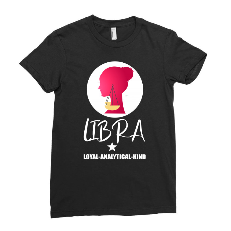 Libra Zodiac Sign Horoscope Birth Gift Girl Ladies Fitted T-Shirt by Bettercallsaul | Artistshot