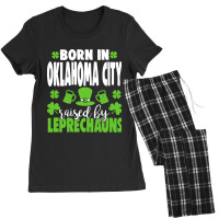 Born In Oklahoma City Raised By Leprechauns Women's Pajamas Set | Artistshot