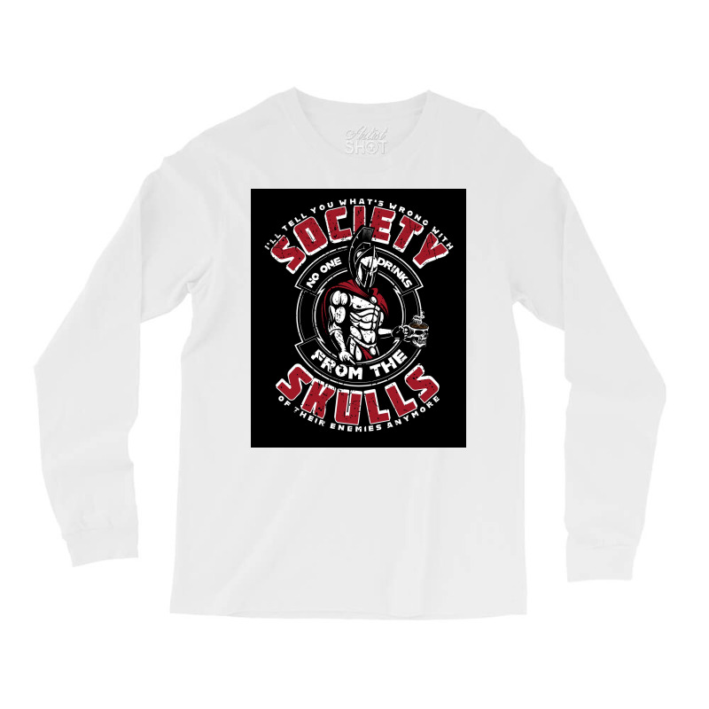 Whatx27s Wrong Viking Skull Humor For A Gift Idea  Blue 80s Long Sleeve Shirts | Artistshot