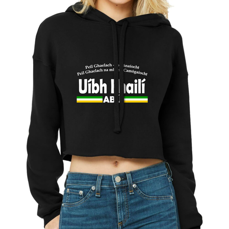 Offaly Gaelic - Irish Language Sports Design Cropped Hoodie by mrbigzeroht | Artistshot