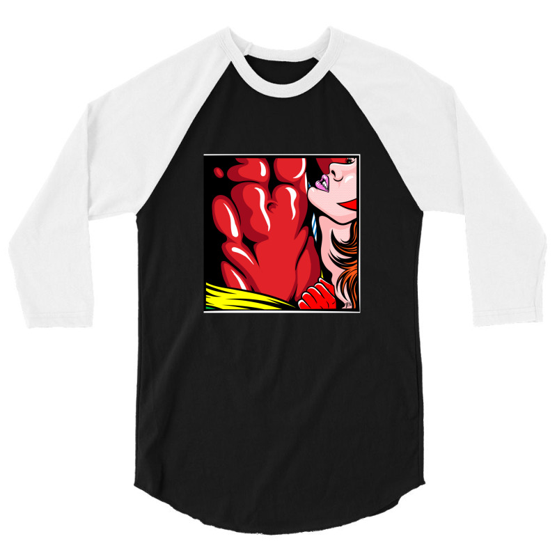 Red Love V 3/4 Sleeve Shirt | Artistshot