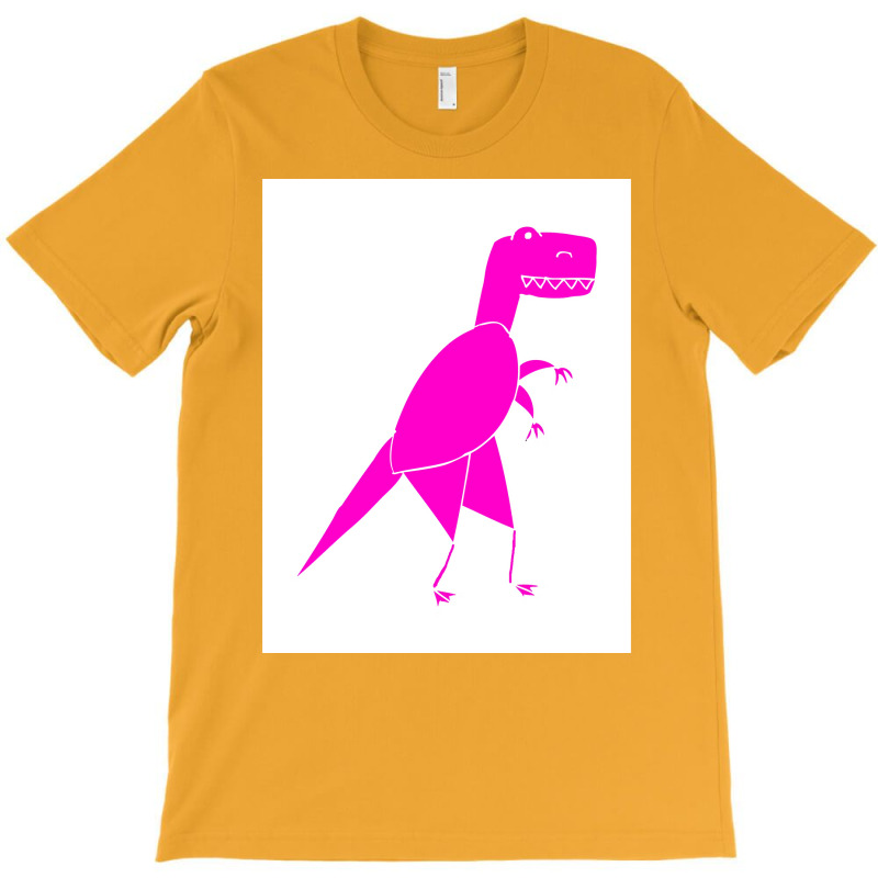 Funny Pink T Rex Poster Red T-shirt | Artistshot