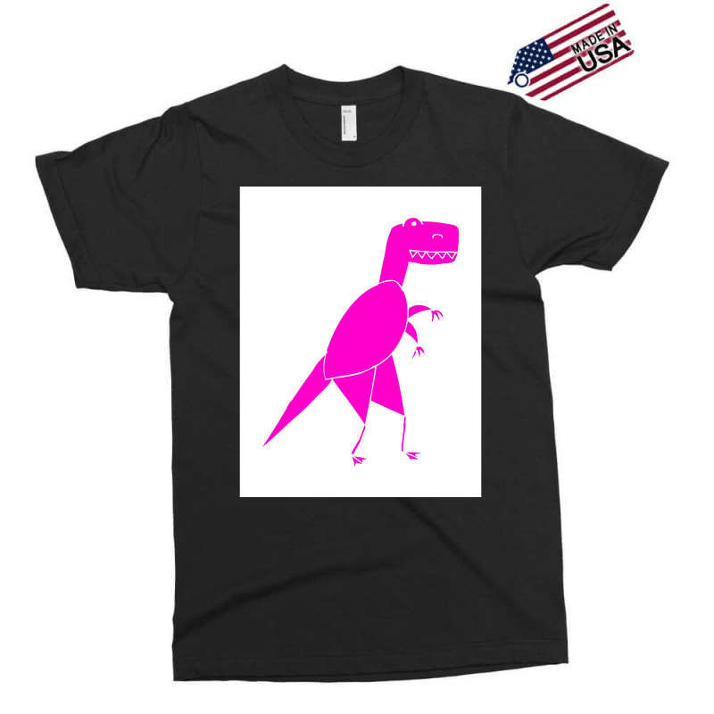 Funny Pink T Rex Poster Red Exclusive T-shirt | Artistshot