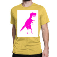 Funny Pink T Rex Poster Red Classic T-shirt | Artistshot